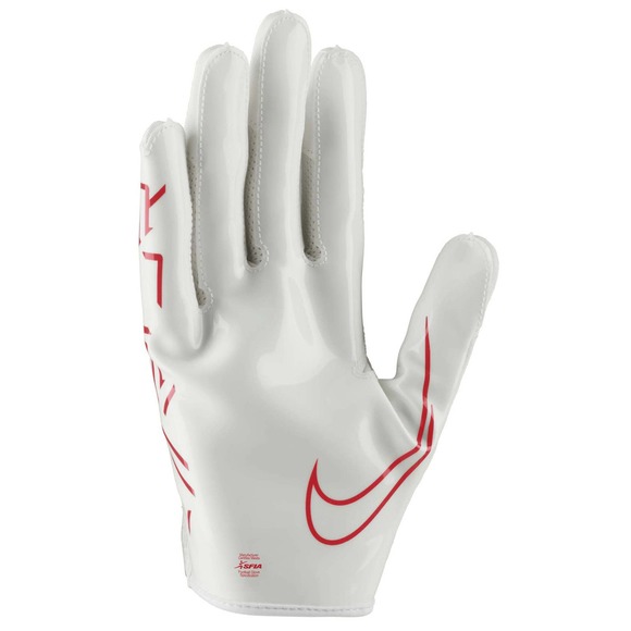 NWT Nike Vapor Jet 7.0 Football Gloves in White / University Red, Adult Small - Picture 6 of 6